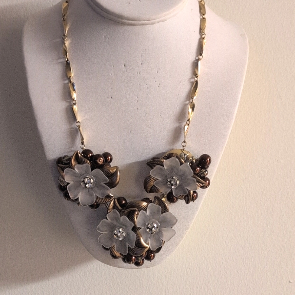 Vtg Cold Water Creek Floral Neck